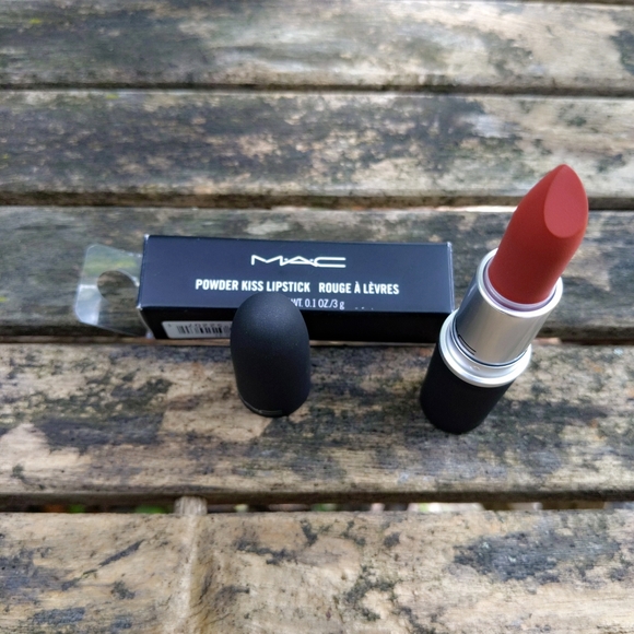 NIB! MAC Devoted to Chili Powder Kiss Full Size Lipstick - Picture 3 of 3